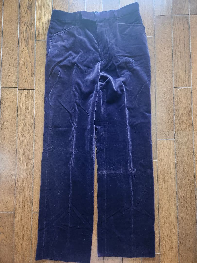 LITTLE BIG　 パープルベルベットダブルブレストスーツ　サイズ44日本製