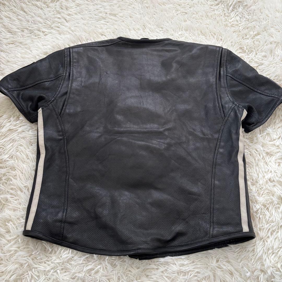 DEGNERデグナー メッシュハーフスリーブ　レザージャケット15SJ半袖　XL