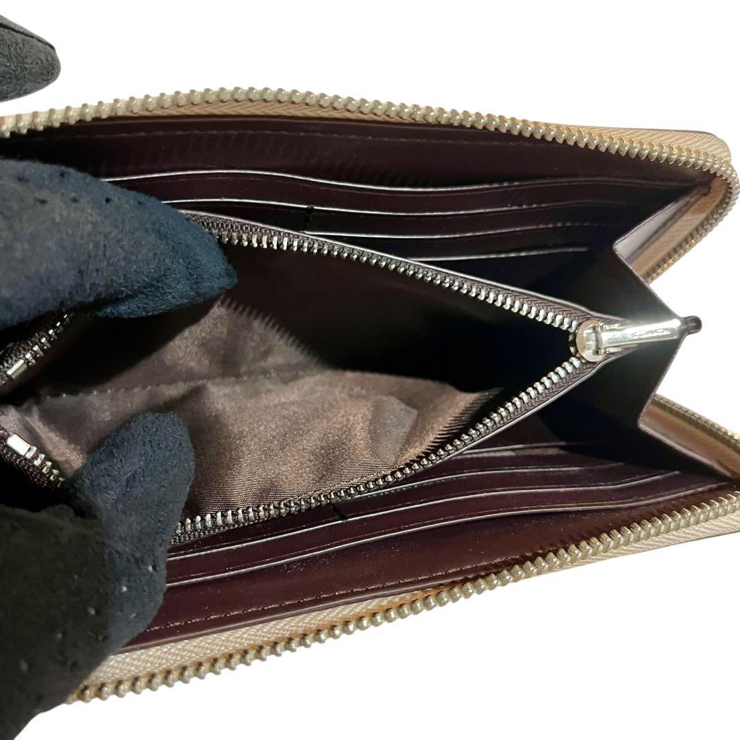 コーチ　COACH ディズニーコラボ　ミッキー　長財布　シグネチャー　ベージュ