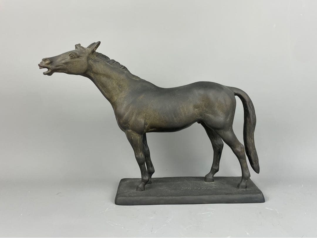 吉田叡示 銅像 共箱 在銘 YOSHIDA ブロンズ 彫刻 置物 金属工芸 銅製