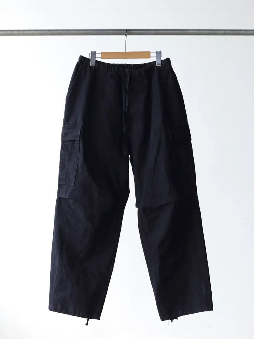 は*ん様 COMOLI 25SS ブラックドリル6Pパンツ　size1