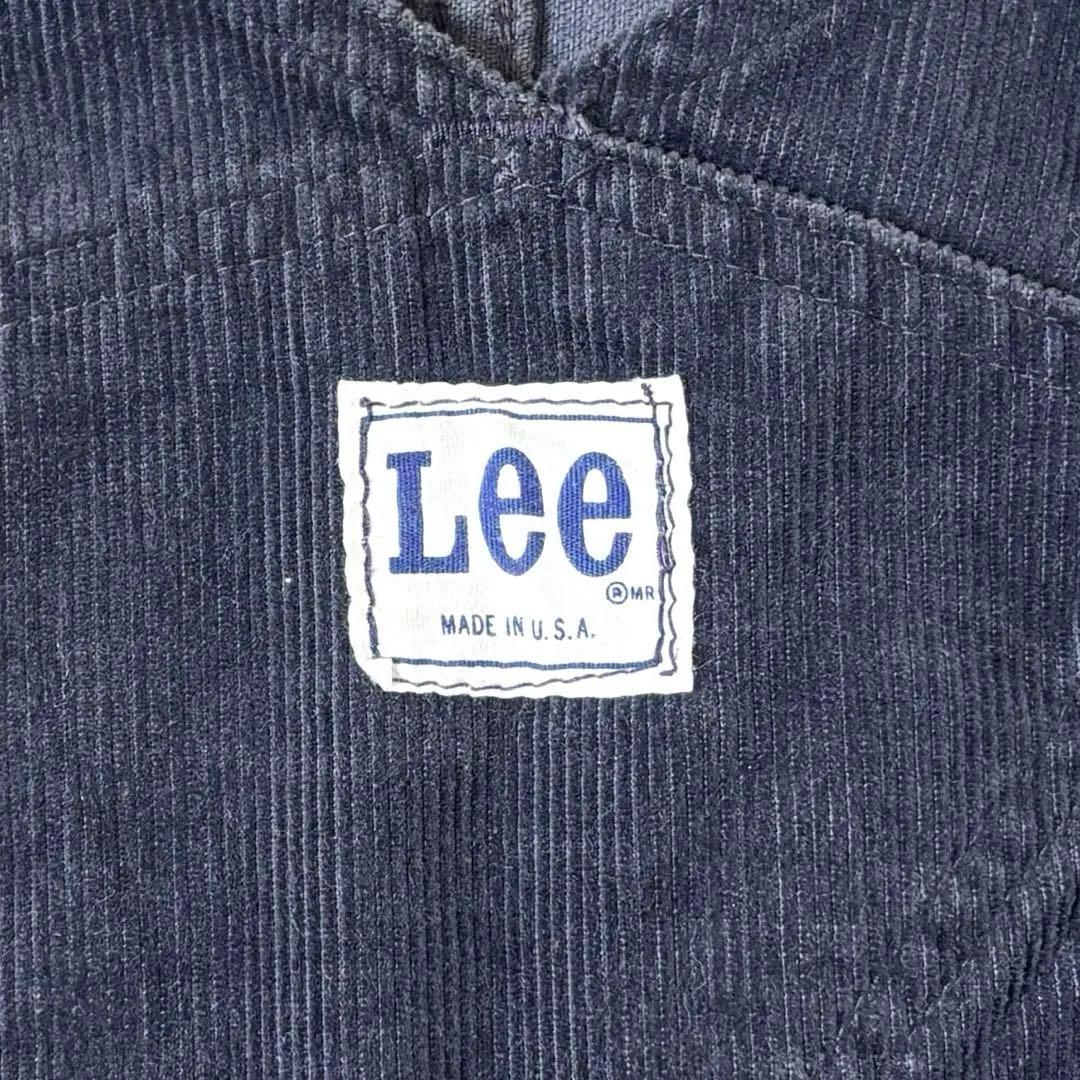 【美品】 USA製 70s Lee オーバーオール コーデュロイ ネイビー