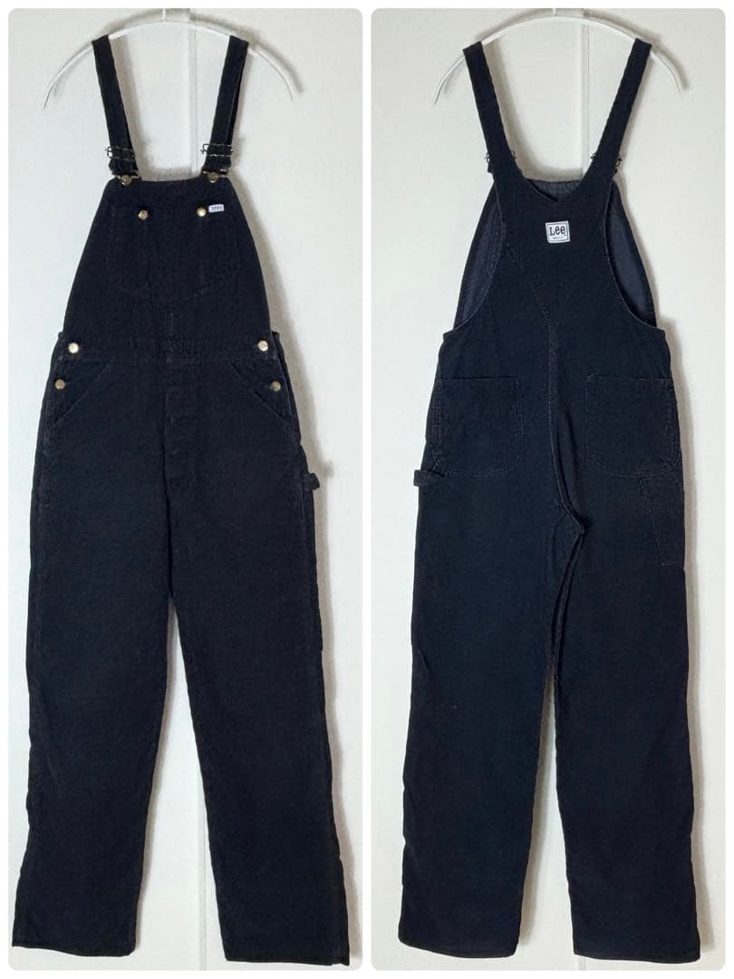 【美品】 USA製 70s Lee オーバーオール コーデュロイ ネイビー