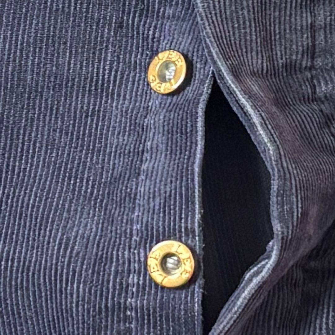 【美品】 USA製 70s Lee オーバーオール コーデュロイ ネイビー