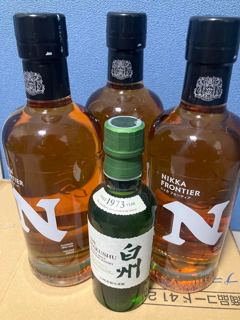 NIKKA FRONTIER 3本と白州180ml