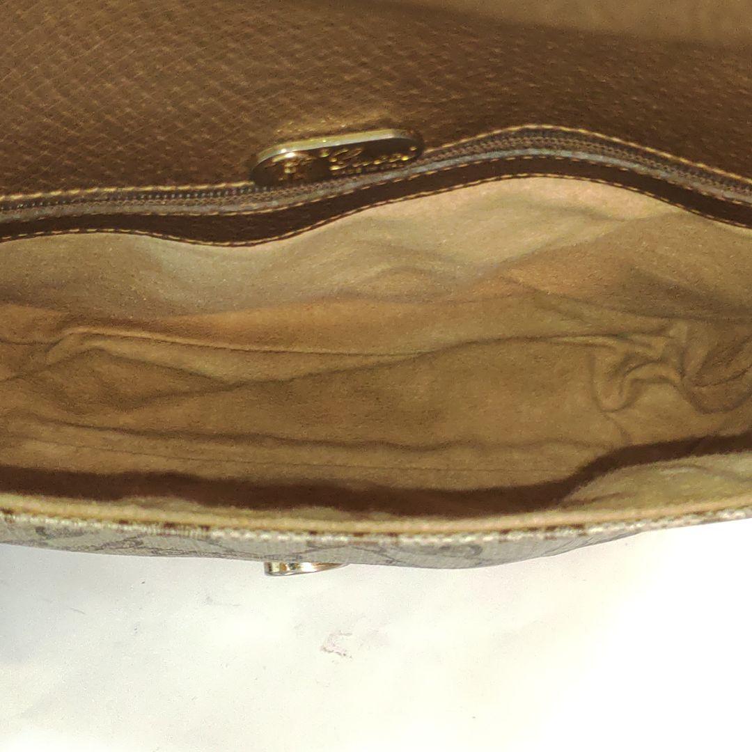 【美品】グッチ ショルダーバッグ レザー×PVC インターロッキング GG柄