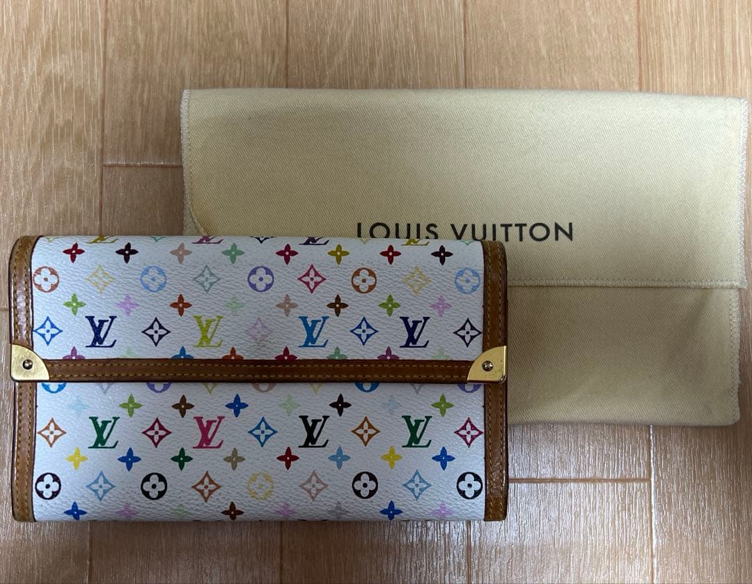 LOUIS VUITTON マルチカラーホワイト長財布