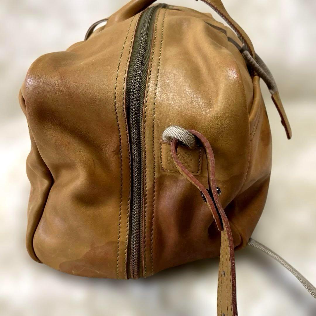 LOEWE ロエベ　ボストンバッグ レザー ベージュ ショルダー　ハンド　大きめ