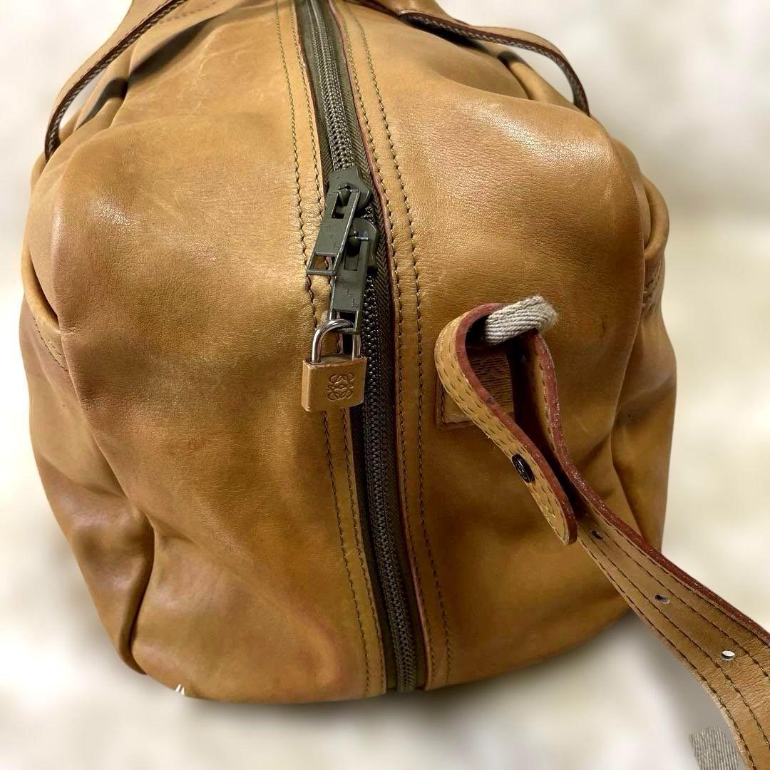 LOEWE ロエベ　ボストンバッグ レザー ベージュ ショルダー　ハンド　大きめ