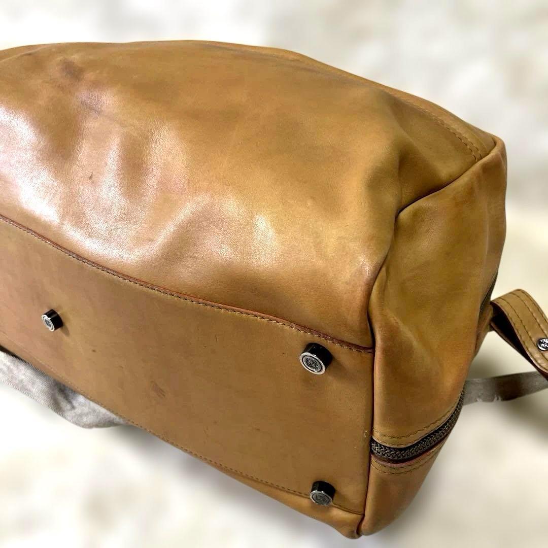 LOEWE ロエベ　ボストンバッグ レザー ベージュ ショルダー　ハンド　大きめ