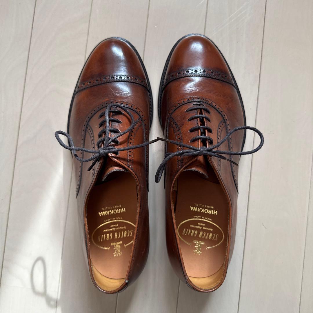 スコッチグレインブラウンストレートチップEEE