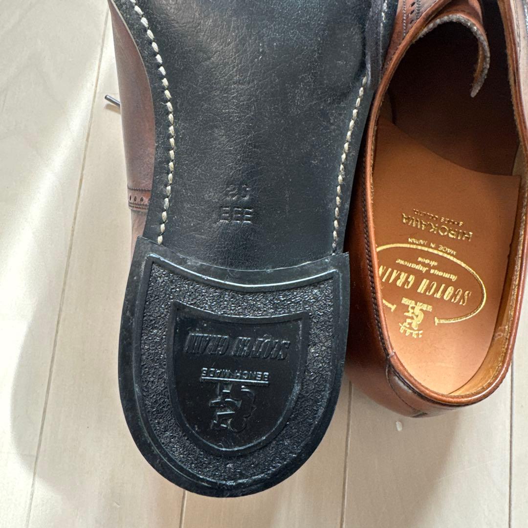 スコッチグレインブラウンストレートチップEEE