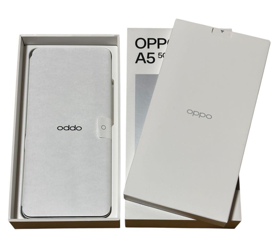 OPPO A5 5G ホワイト　店舗にて開封・動作確認のみの未使用品