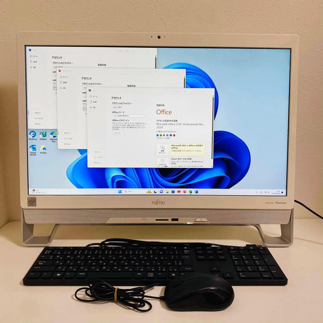 Y666 Fujitsu デスクトップ1TB大容量Windows11オフィス付き