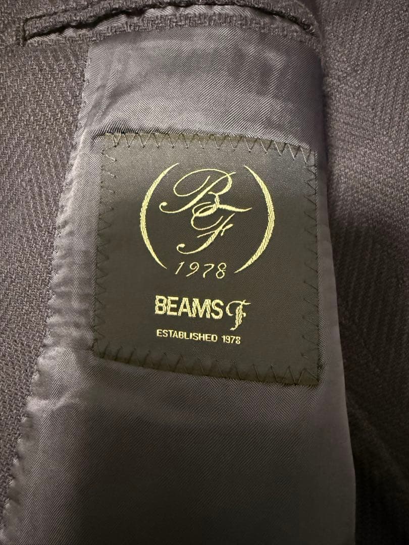 ビームスF ヘリンボーン3ボタンジャケット