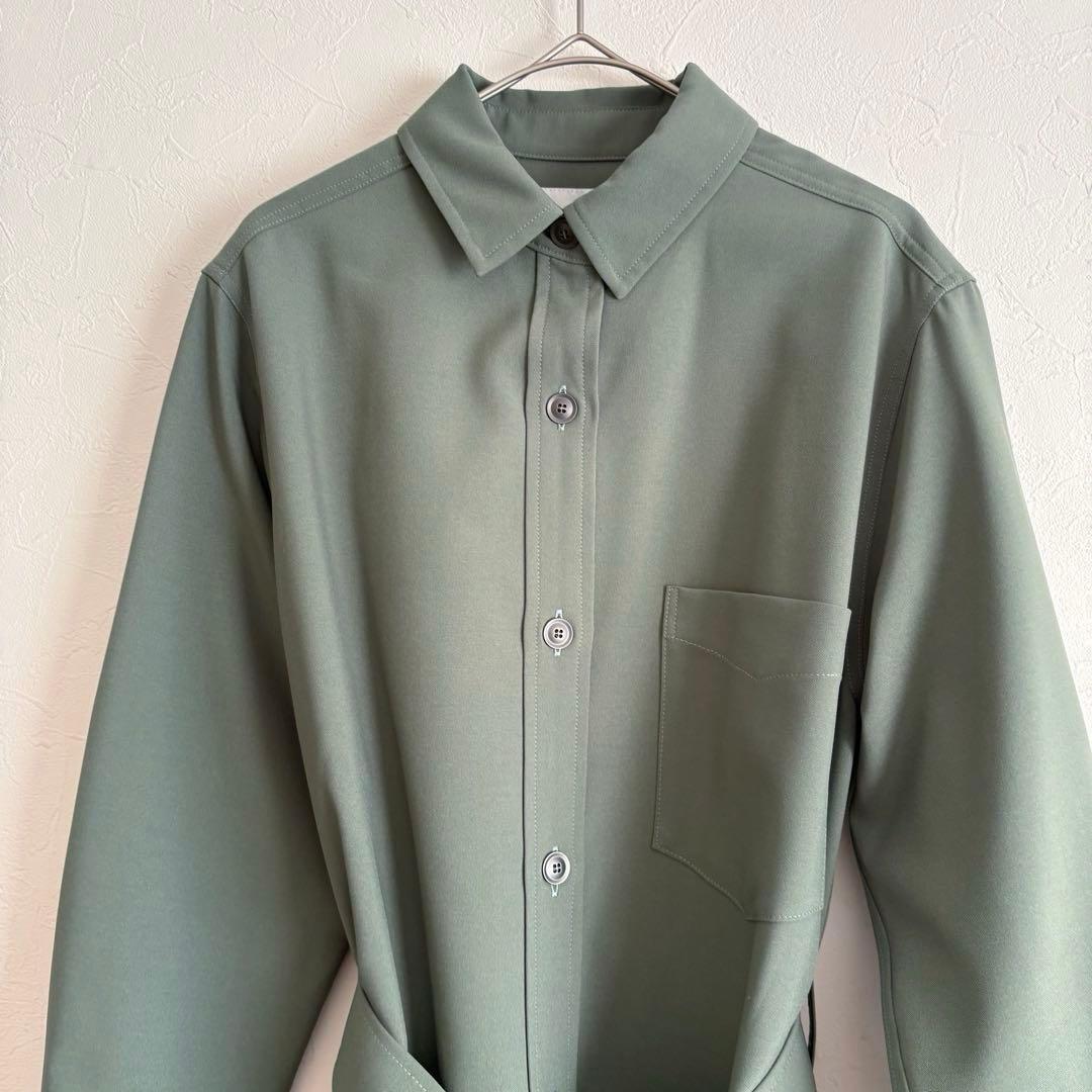 美品✨ SOEJU ソフトオックスシャツワンピース S カーキ 現行品