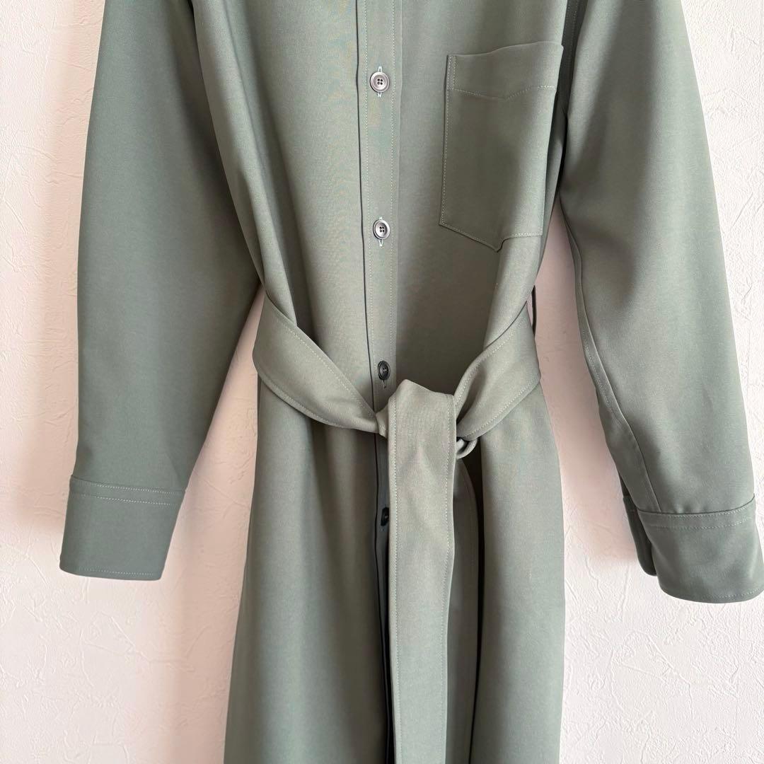 美品✨ SOEJU ソフトオックスシャツワンピース S カーキ 現行品