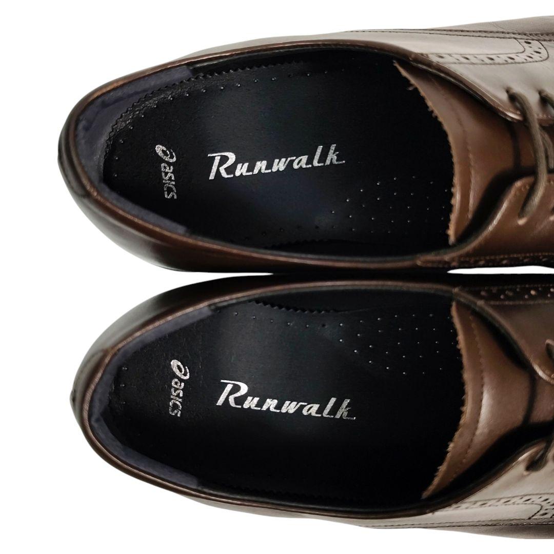 アシックス ランウォーク 革靴 ダークブラウン 27.0cm 未使用級 ビジネス