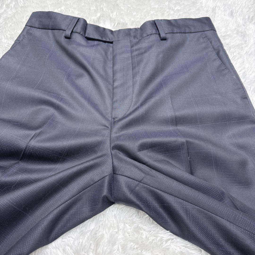 【極美品】ポールスミス 現行 デルフィノ シルク ウール スーツ 上下 紺 花柄