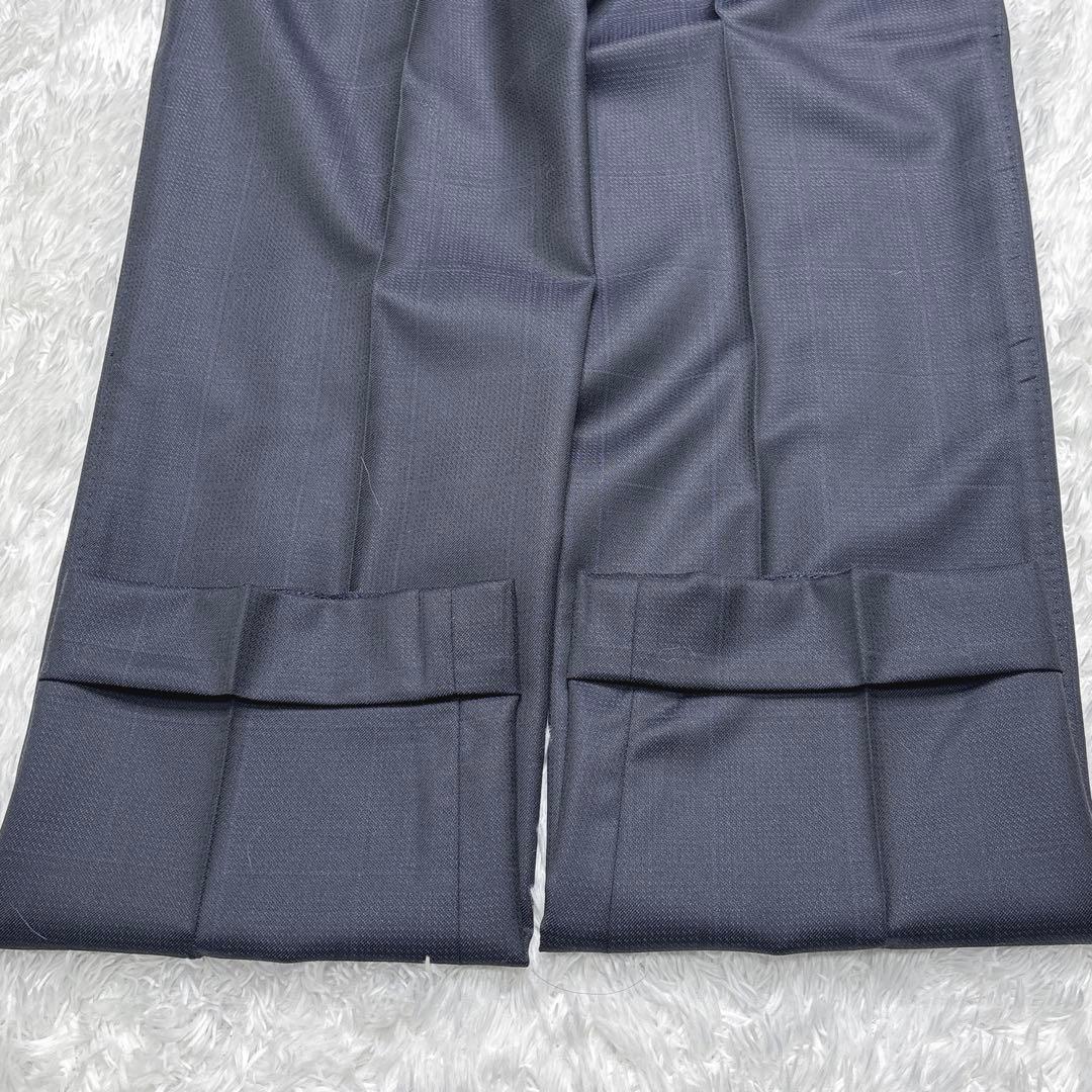 【極美品】ポールスミス 現行 デルフィノ シルク ウール スーツ 上下 紺 花柄