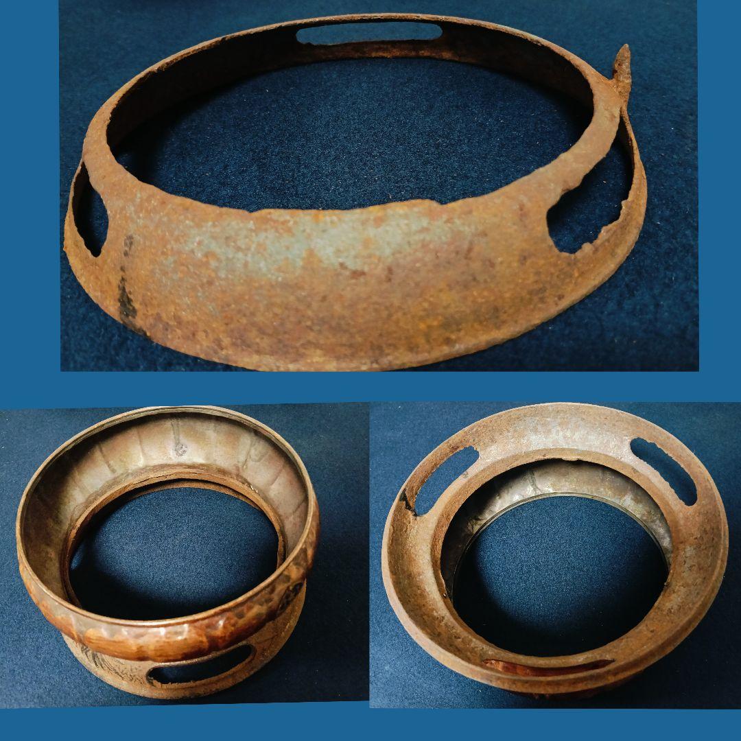 1080AL57 当時物 瓶掛 煉炭焜炉 サクラコンロ 鉄製銅製 松竹梅