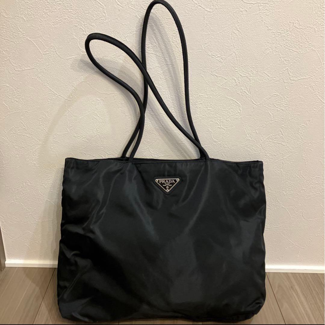 PRADA プラダ ナイロン ショルダートートバック ブラック