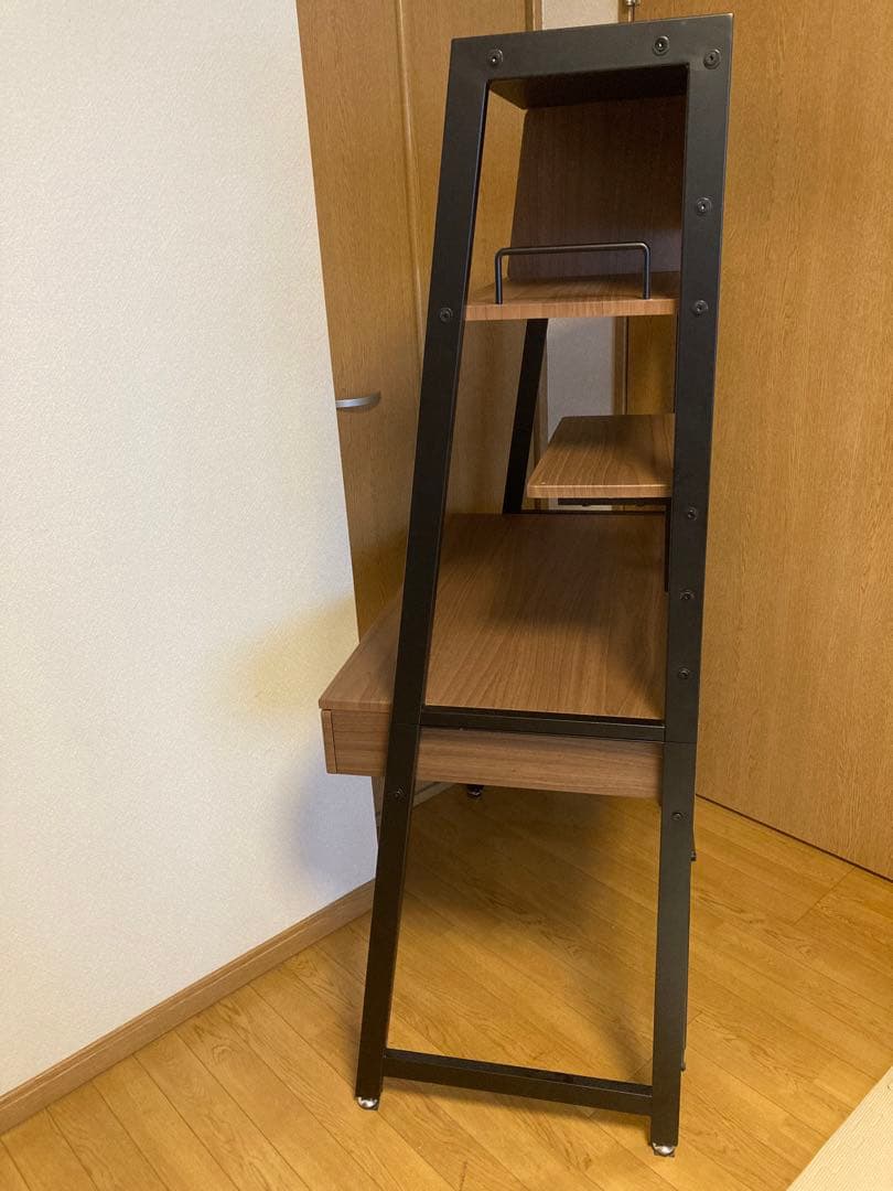 ニトリ　NITORI 省スペースデスク　ミドルブラウン　ラボーロ