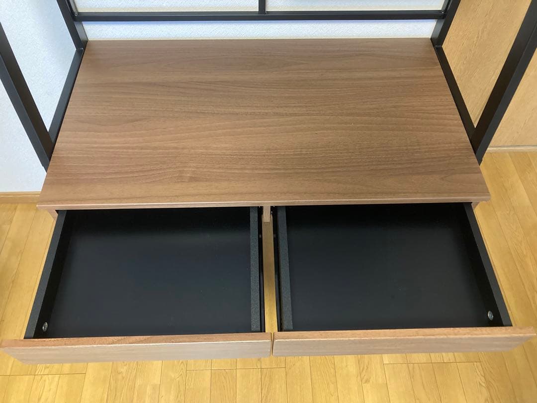 ニトリ　NITORI 省スペースデスク　ミドルブラウン　ラボーロ