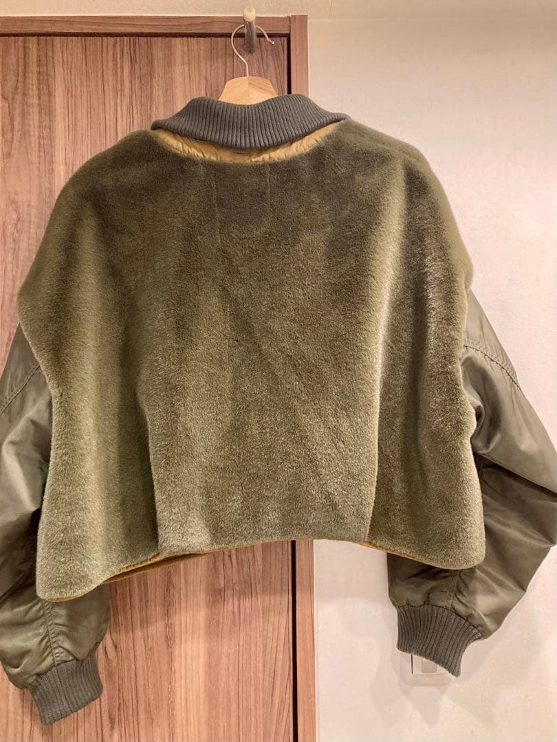 etsinta/エシンタ　ファー切替ショートスタンドジャケット