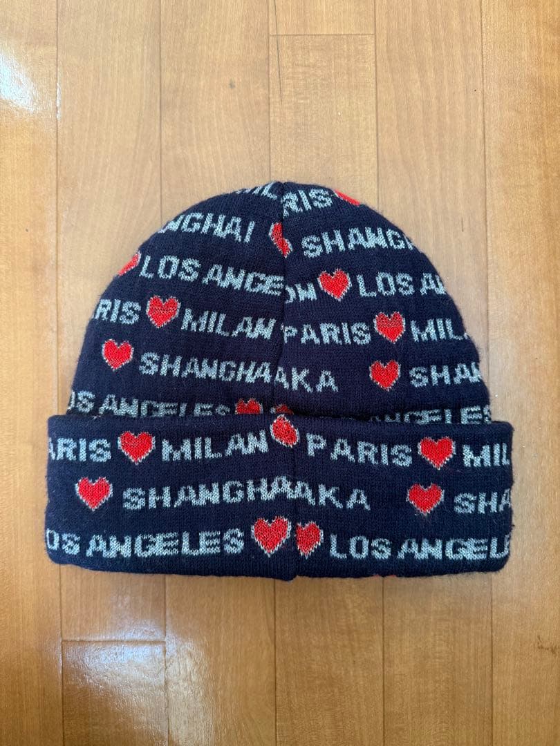 supreme ハートビーニー ネイビー