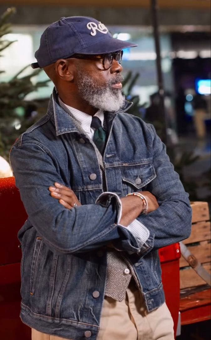 Ralph ネイビー 刺繍ロゴ ベースボールキャップ