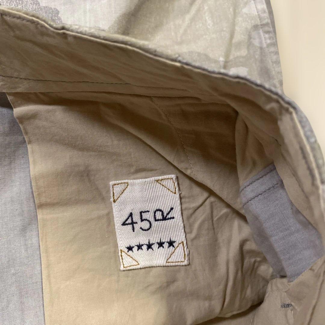 45R 地図柄迷彩ハーフパンツ グレー