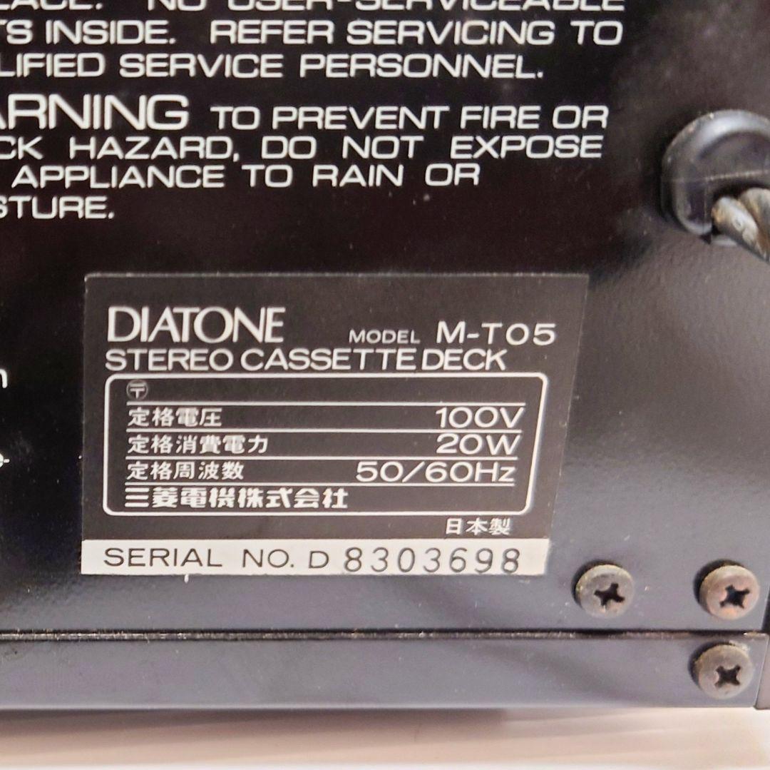 DIATONE　ダイアトーン　model:M-T05　カセットデッキ　ジャンク