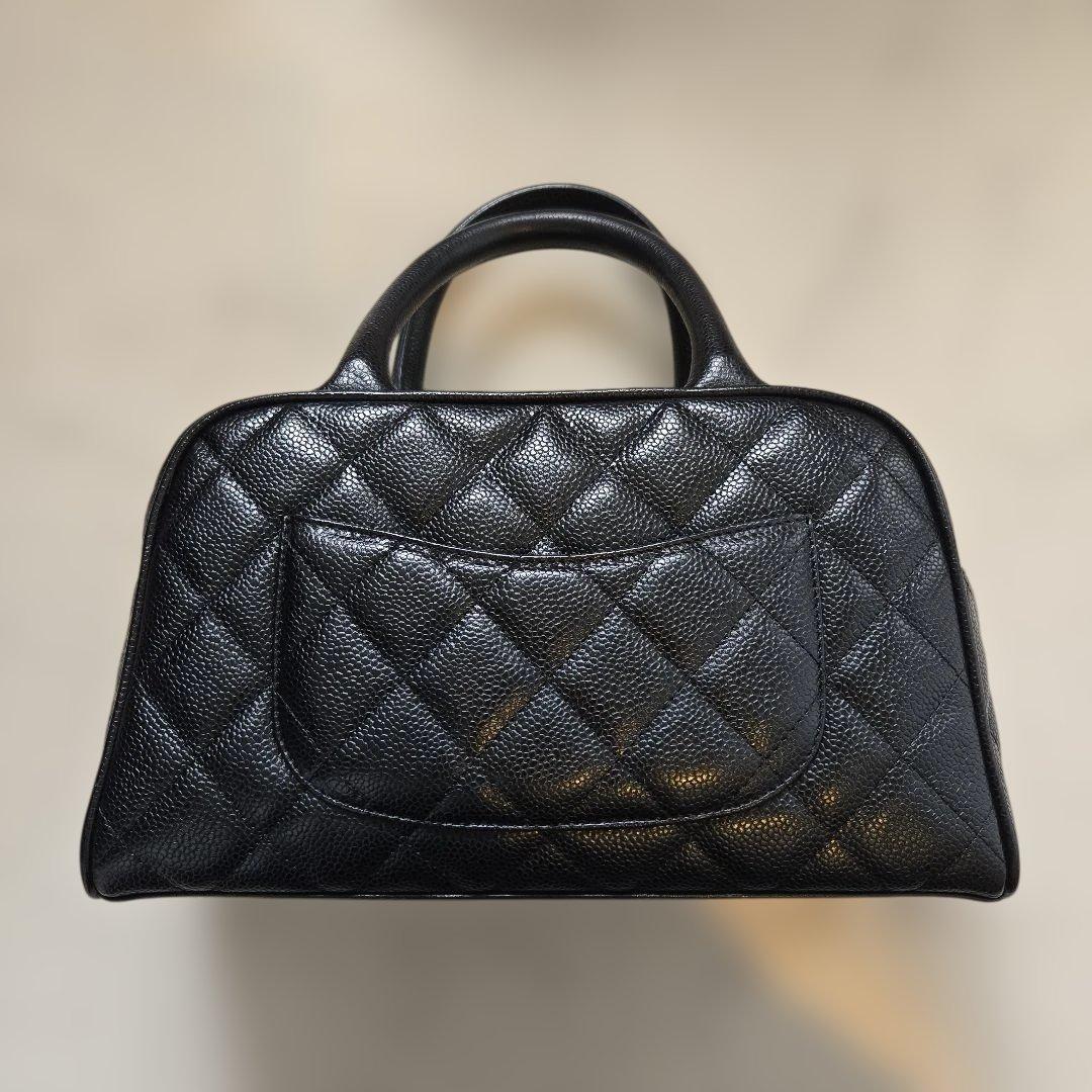 シャネル マトラッセ ココマーク キャビアスキンバッグ ミニボストン