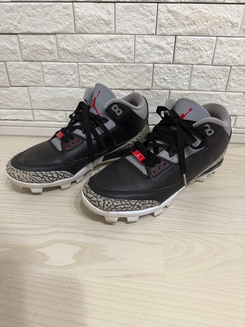 Jordan3 ブラックセメント　スパイク　シューズケース付き