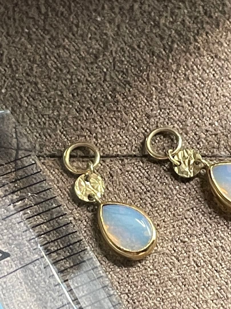 agete K10 オパール ピアスチャーム