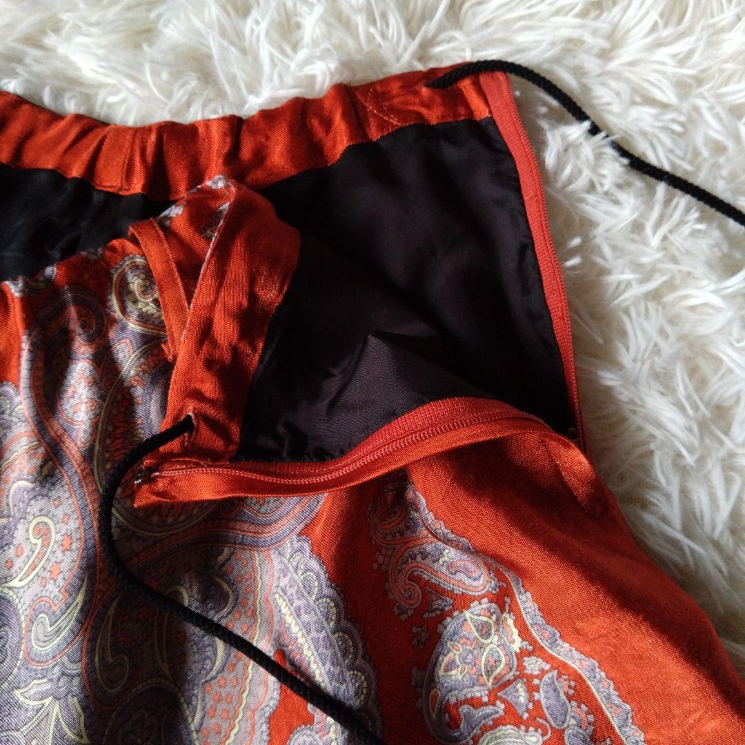 ワイズ　ペイズリープリント　ワイドパンツ