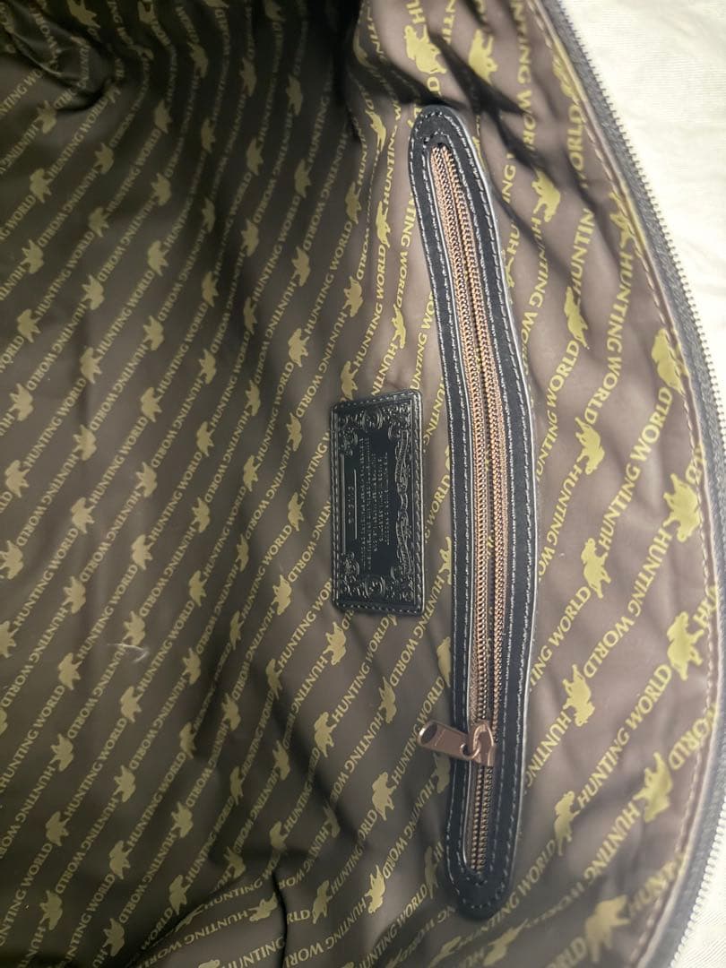 【布袋付き】ハンティングワールド ×ベンツ ボストンバッグ　大容量　黒