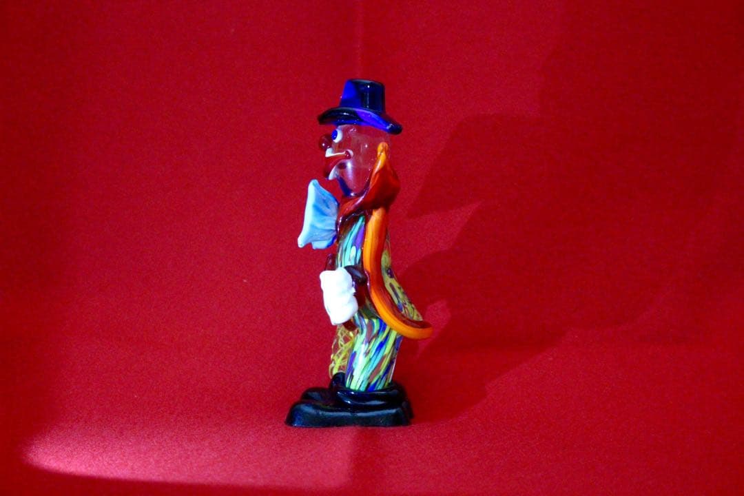 イタリア雑貨・ピエロコレクション【MURANO GLASS 赤の紳士】