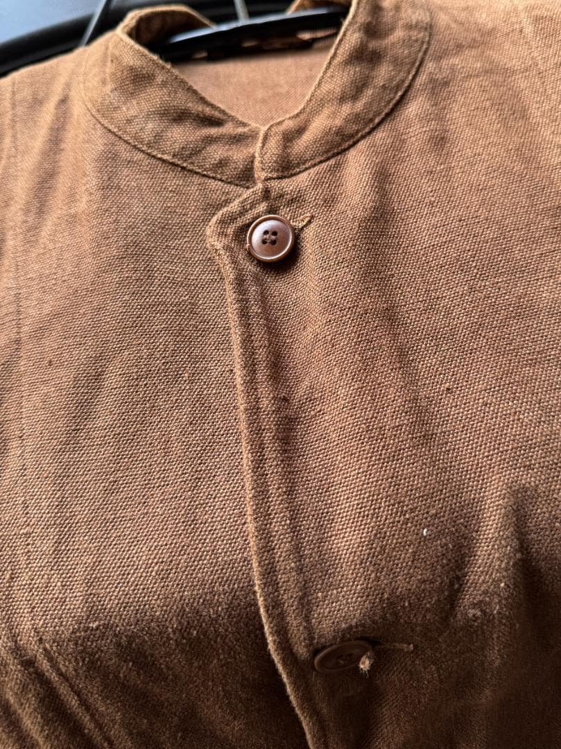 COMOLI コモリ ヘンプダック スタンドカラージャケット ブラウン 2