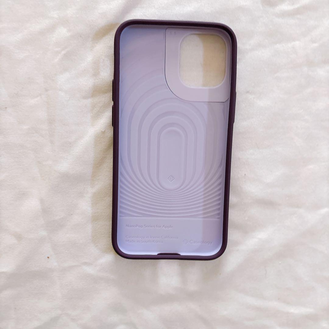 ☆iPhone 12 mini ケース 紫色 シリコン サラサラ アイフォン