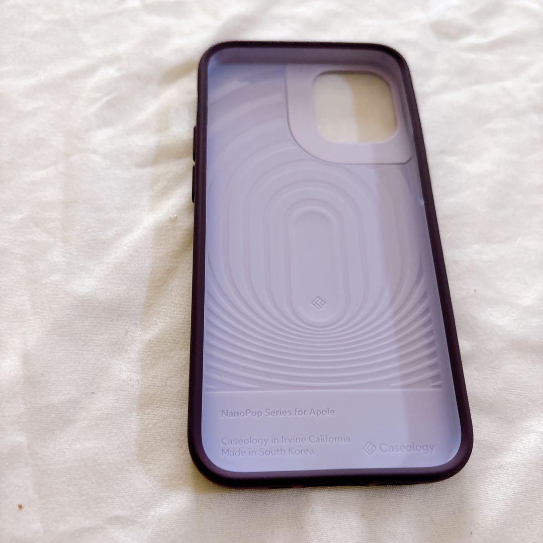 ☆iPhone 12 mini ケース 紫色 シリコン サラサラ アイフォン