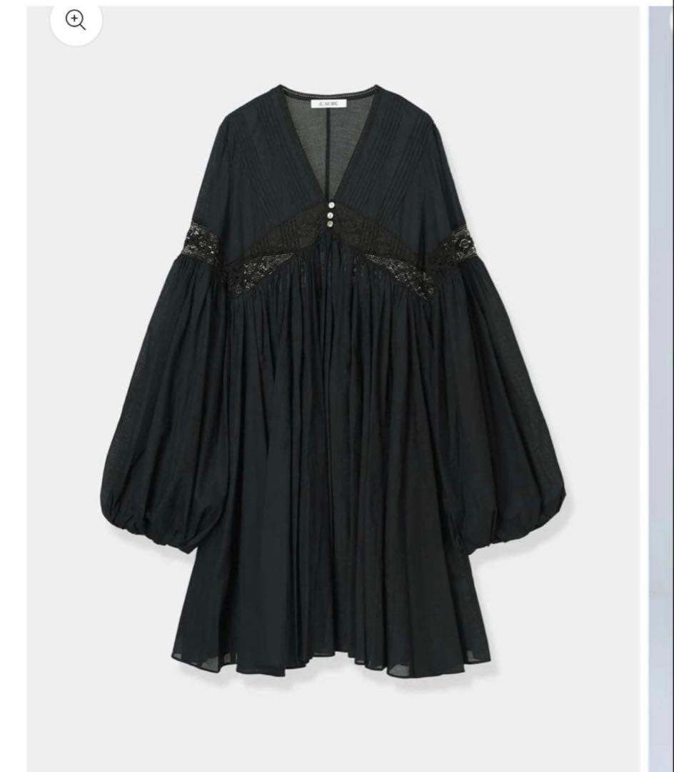 【laubeblanc】Yoke Lace Volume Dress ブラック