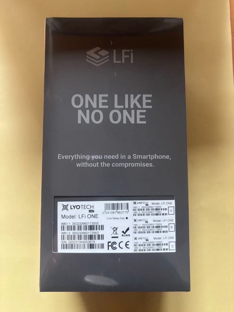 スマホ新品未開封LFi ONE 5G 12GB/256GBSIMフリー残債なし