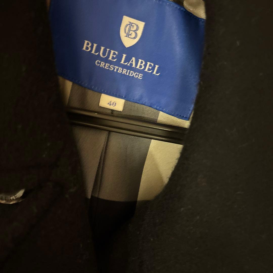 ブルーレーベル　コート　黒 ダブルブレスト ウールコート