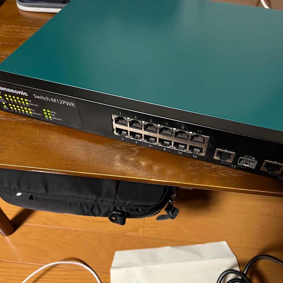【通電確認】switch-M12PWR PN231299 PoEスイッチングハブ