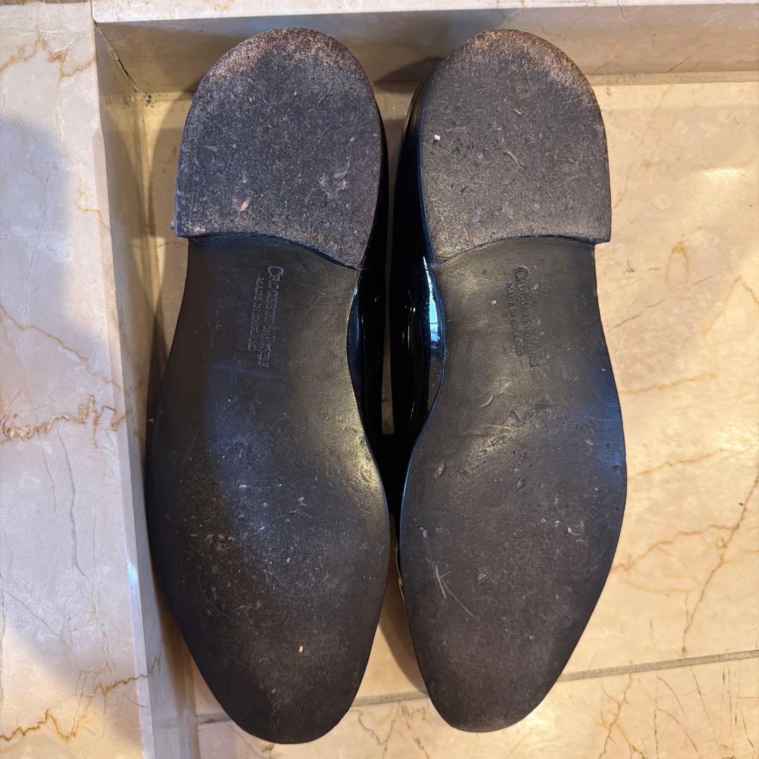 Crockett & Jones オペラパンプス リボン付きドレスシューズ