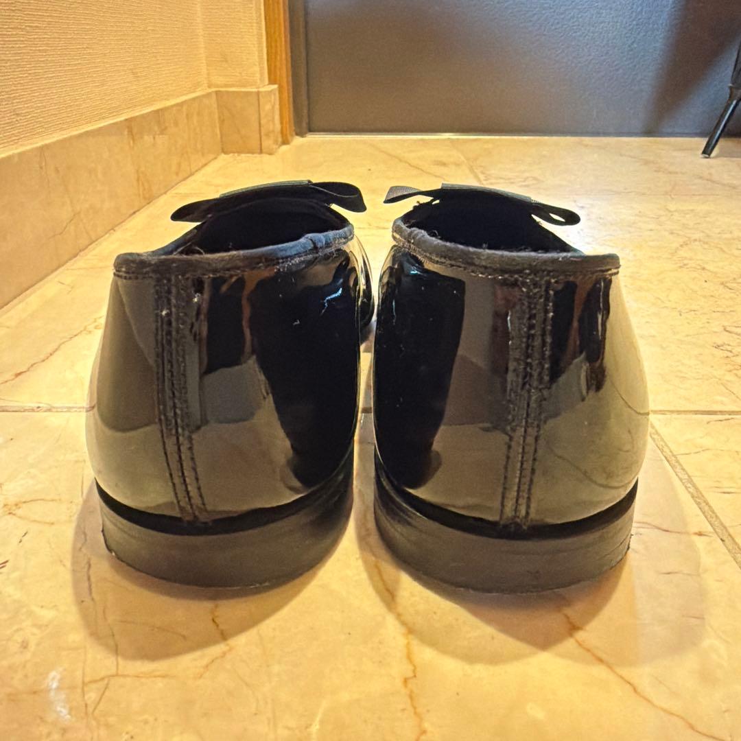 Crockett & Jones オペラパンプス リボン付きドレスシューズ