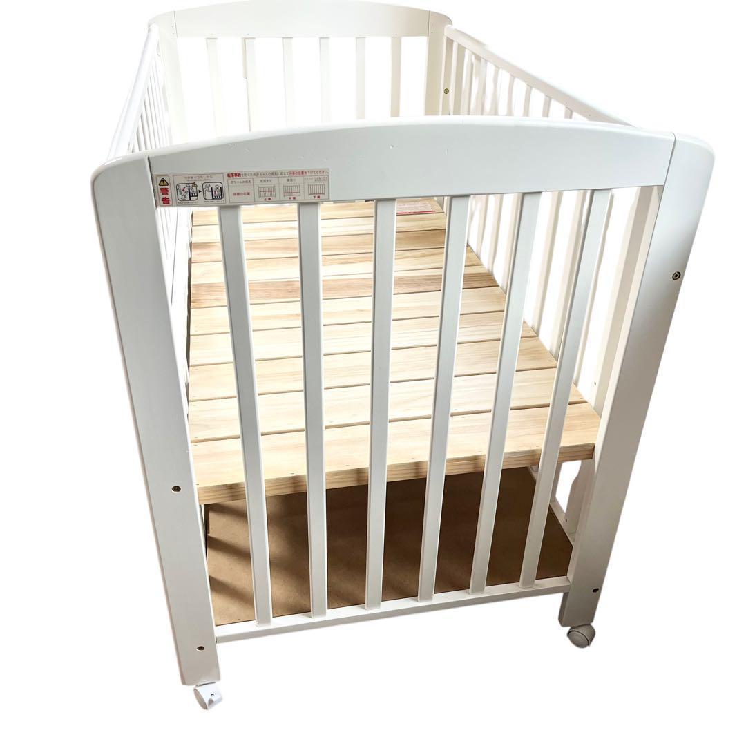 KATOJI カトージ　ベビーベット ホワイト　白　木製　ベビー用品