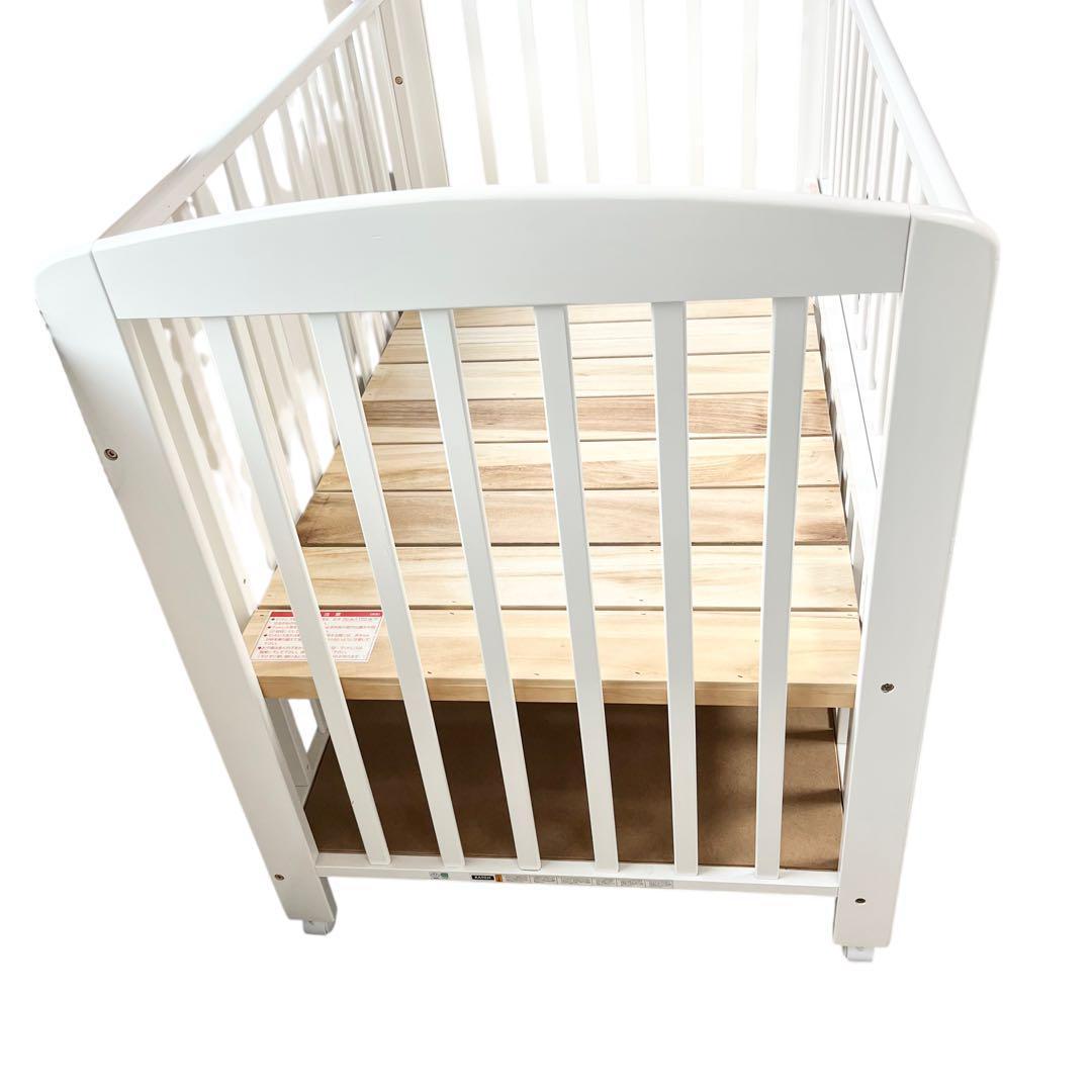 KATOJI カトージ　ベビーベット ホワイト　白　木製　ベビー用品
